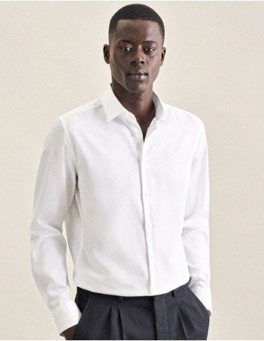 SEI-843510-Mens Shirt Shaped Fit Fine Twill Longsleeve